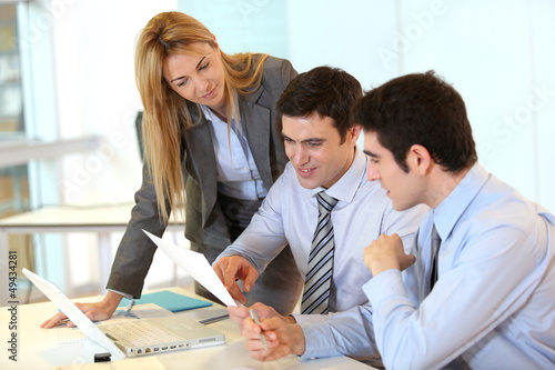 Photo: Group of people on business project presentation Group of people on business project presentation