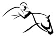 equestrian sport emblem - black vector design