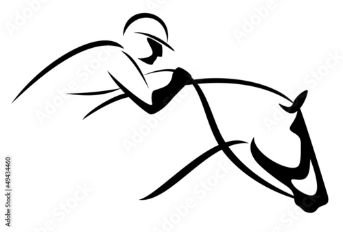Vector: equestrian sport emblem - black vector design equestrian sport emblem - black vector design