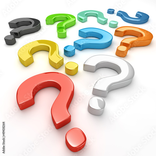 Illustration: Question marks isolated Question marks isolated