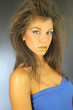 glamour girl with golden lips