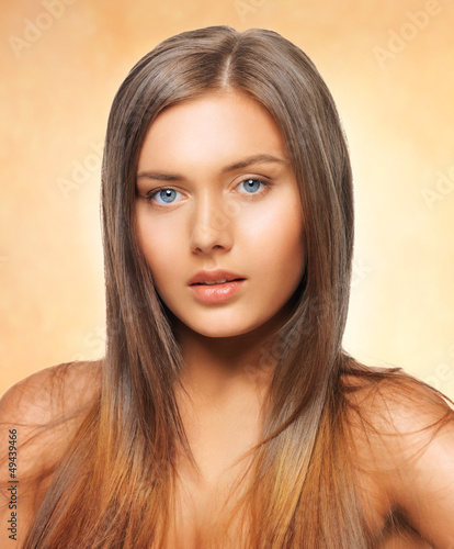 Photo: beautiful woman with long hair beautiful woman with long hair