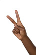 Foto: Hand zeigt zwei Finger Hand zeigt zwei Finger