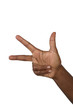 Foto: Hand zeigt drei Finger Hand zeigt drei Finger