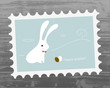 Easter card, easter bunny