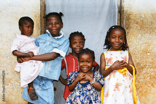 African kids all sisters smiling - 49440215