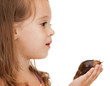litle girl with snail