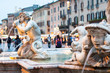 Northward view of the Piazza Navona with the fontana del Moro Northward view of the Piazza Navona with the fontana del Moro