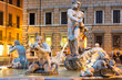 Northward view of the Piazza Navona with the fontana del Moro