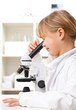 Girl with microscope