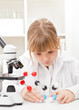 Girl in school lab