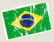 Grunge flag of Brazil