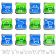 shopping cart buttons - Warenkorb Tasten-Set