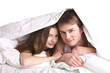 amorous in a bed