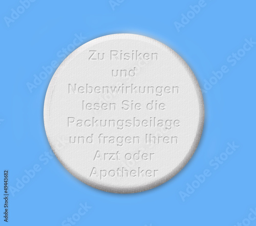 Illustration: Tablette, zu Risiken und Nebenwirkungen... Tablette, zu Risiken und Nebenwirkungen...