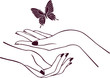 Hands with butterfly
