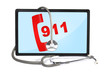 touchpad with 911 symbol