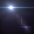Vector star, sun with lens flare.