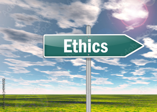 Illustration: Signpost "Ethics" Signpost "Ethics"