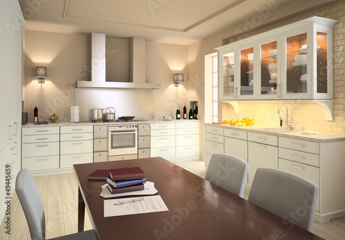 Illustration: Beautiful Interior of a Modern Kitchen | Interior Architecture Beautiful Interior of a Modern Kitchen | Interior Architecture