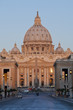 Sunrise on the  Facade of Saint Peter's Basilica in Rome