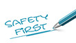Werbung Schild Hinweis - Safety first