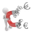 Illustration: magnet euros magnet euros