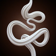abstract 3d wavy cream lines