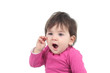 Beautiful baby yawning