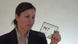 Video: Woman With Futuristic Tablet Computer Woman With Futuristic Tablet Computer