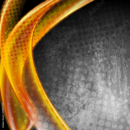 Vector: Colourful abstract waves on the grunge backdrop Colourful abstract waves on the grunge backdrop