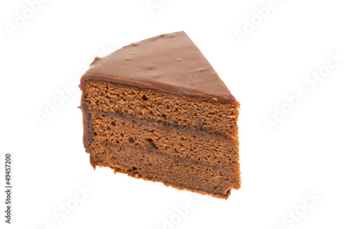 Photo: Ein einzelnes Stück Sachertorte Ein einzelnes Stück Sachertorte