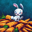 Ilustración: conejo con zanahoria conejo con zanahoria