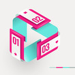 Abstract shape with infographics elements