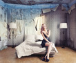 beautiful woman in bedroom