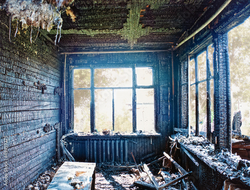 Photo: burned interior burned interior