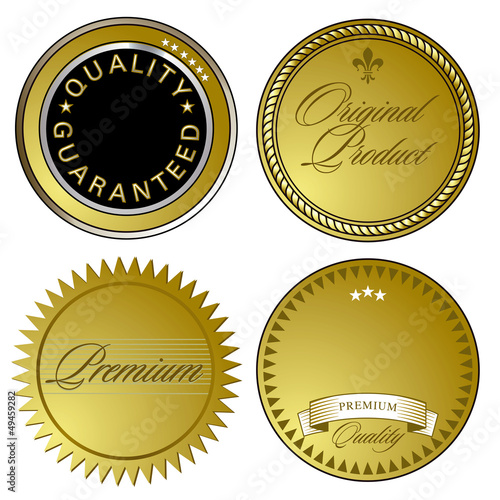 Vector: goldene Gütesiegel und Embleme goldene Gütesiegel und Embleme