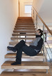 man sitting on the stairs