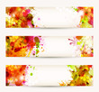 Set of three headers. Bright Abstract artistic Backgrounds.