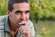 Thoughtful concerned man
