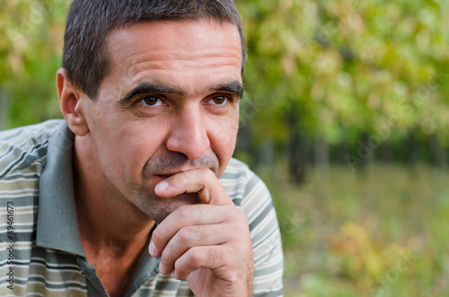 Photo: Thoughtful concerned man Thoughtful concerned man