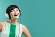Girl listen music