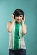 Girl listen music