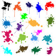 Set of ink in different colors