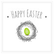 Easter egg symbol, isolated, greeting card