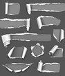 Vector: Collection of gray paper. Vector illustration Collection of gray paper. Vector illustration