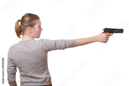 Photo: Girl with a gun Girl with a gun