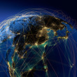 Main air routes in Asia