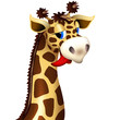 Giraffe's Head Funny Cartoon Character - Testa Giraffa Buffa