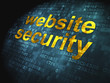 SEO web development concept: Website Security on digital backgro